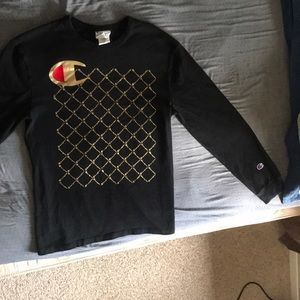 Champion Heritage Quilt Black Long Sleeve T-Shirt